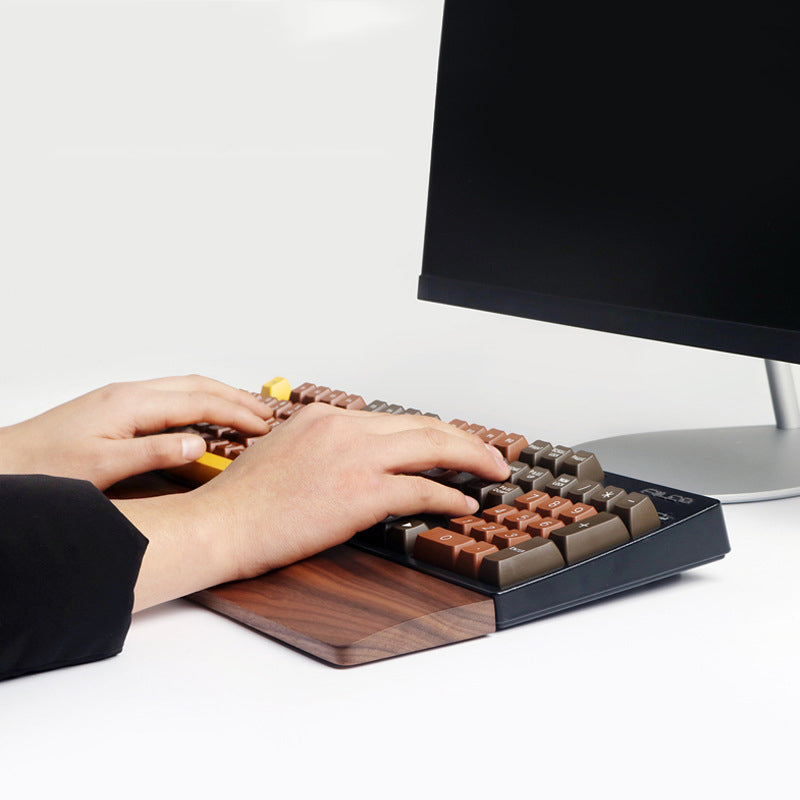 Mechanical keyboard walnut wood hand rest