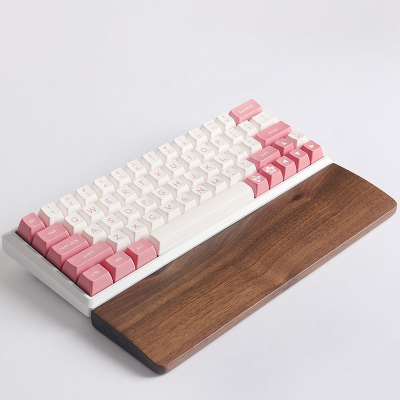 Mechanical keyboard walnut wood hand rest